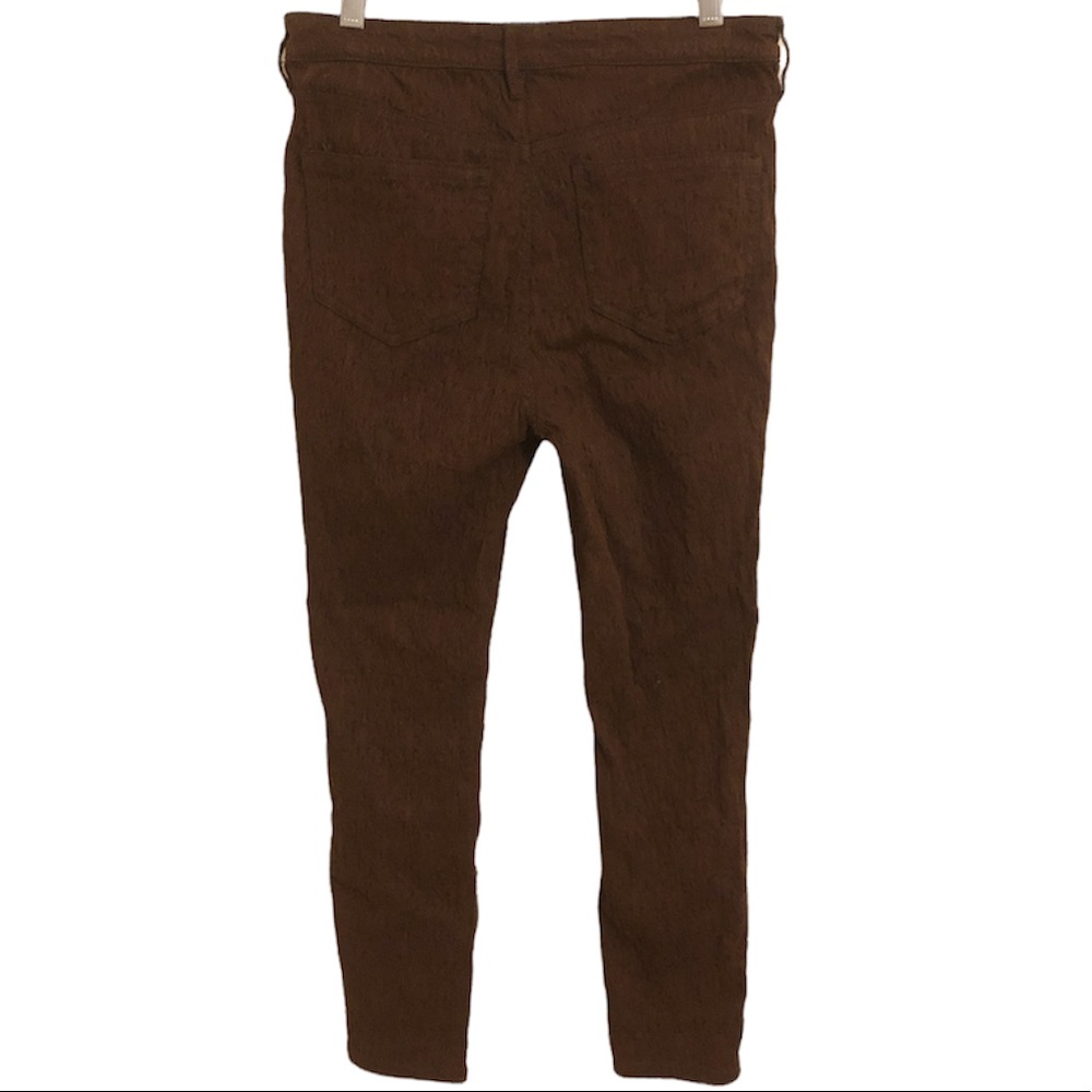 Free People Brown Threaded High-Rise Skinny Ankle Jeans - Picture 2 of 9